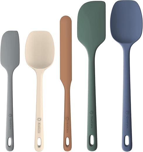 5 Pieces Silicone Spatula Set — 600°F Heatproof Game-Changer